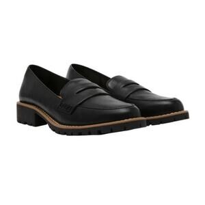 DV by Dolce Vita Ladies' Lug Loafer Shoes, Black, New in Box
